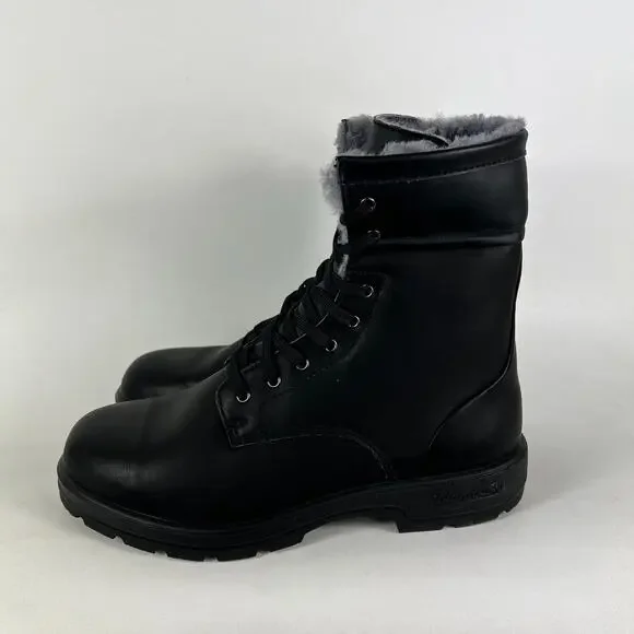Blundstone 1465 Men's 9.5 Triple Black Leather Lace Up Ankle Winter Therma Boots
